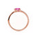 CELESTINE - Pear Pink Sapphire Split Shank Ring 18k Rose Gold