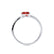 CELESTINE - Pear Ruby Split Shank Ring 18k White Gold