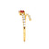 CELESTINE - Pear Ruby Split Shank Ring 18k Yellow Gold