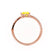 CELESTINE - Pear Yellow Sapphire Split Shank Ring 18k Rose Gold