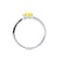 CELESTINE - Pear Yellow Sapphire Split Shank Ring 950 Platinum