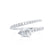 CELESTINE - Pear Moissanite Split Shank Ring 18k White Gold Engagement Ring Lily Arkwright