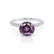 COCO- Round Alexandrite & Diamond 950 Platinum Petite Hidden Halo Triple Pavé Shoulder Set Ring Engagement Ring Lily Arkwright