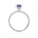 COCO- Round Alexandrite & Diamond 950 Platinum Petite Hidden Halo Triple Pavé Shoulder Set Ring Engagement Ring Lily Arkwright