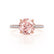 COCO- Round Champagne Sapphire & Diamond 18k Rose Gold Petite Hidden Halo Triple Pavé Shoulder Set Ring Engagement Ring Lily Arkwright