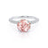 COCO- Round Champagne Sapphire & Diamond 950 Platinum Petite Hidden Halo Triple Pavé Shoulder Set Ring Engagement Ring Lily Arkwright