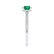 COCO- Round Emerald & Diamond 18k White Gold Petite Hidden Halo Triple Pavé Shoulder Set Ring Engagement Ring Lily Arkwright