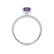 COCO - Radiant Alexandrite & Diamond 950 Platinum Petite Hidden Halo Triple Pavé Shoulder Set Ring Engagement Ring Lily Arkwright