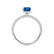 COCO - Radiant Blue Sapphire & Diamond 950 Platinum Petite Hidden Halo Triple Pavé Shoulder Set Ring Engagement Ring Lily Arkwright