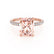 COCO - Radiant Champagne Sapphire & Diamond 18k Rose Gold Petite Hidden Halo Triple Pavé Shoulder Set Ring Engagement Ring Lily Arkwright