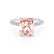 COCO - Radiant Champagne Sapphire & Diamond 950 Platinum Petite Hidden Halo Triple Pavé Shoulder Set Ring Engagement Ring Lily Arkwright