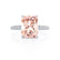 COCO - Radiant Champagne Sapphire & Diamond 950 Platinum Petite Hidden Halo Triple Pavé Shoulder Set Ring Engagement Ring Lily Arkwright