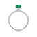 COCO - Radiant Emerald & Diamond 950 Platinum Petite Hidden Halo Triple Pavé Shoulder Set Ring Engagement Ring Lily Arkwright