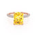 COCO - Radiant Yellow Sapphire & Diamond 18k Rose Gold Petite Hidden Halo Triple Pavé Shoulder Set Ring Engagement Ring Lily Arkwright