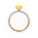 COCO - Radiant Yellow Sapphire & Diamond 18k Rose Gold Petite Hidden Halo Triple Pavé Shoulder Set Ring Engagement Ring Lily Arkwright