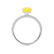 COCO - Radiant Yellow Sapphire & Diamond 18k White Gold Petite Hidden Halo Triple Pavé Shoulder Set Ring Engagement Ring Lily Arkwright