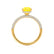 COCO - Radiant Yellow Sapphire & Diamond 18k Yellow Gold Petite Hidden Halo Triple Pavé Shoulder Set Ring Engagement Ring Lily Arkwright
