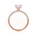 COCO - Cushion Cut Natural Diamond 18k Rose Gold Petite Hidden Halo Triple Pavé Engagement Ring Lily Arkwright