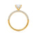 COCO - Cushion Cut Natural Diamond 18k Yellow Gold Petite Hidden Halo Triple Pavé Engagement Ring Lily Arkwright