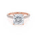 COCO - Princess Lab Diamond 18k Rose Gold Hidden Halo Triple Pavé Shoulder Set