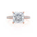 COCO - Princess Lab Diamond 18k Rose Gold Hidden Halo Triple Pavé Shoulder Set