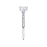 COCO - Princess Lab Diamond 18k White Gold Hidden Halo Triple Pavé Shoulder Set