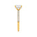 COCO - Princess Lab Diamond 18k Yellow Gold Hidden Halo Triple Pavé Shoulder Set