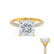 COCO - Princess Lab Diamond 18k Yellow Gold Hidden Halo Triple Pavé Shoulder Set