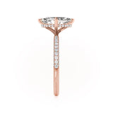 COCO - Marquise Lab Diamond 18K Rose Gold Triple Pavé Hidden Halo