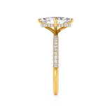COCO - Marquise Lab Diamond 18K Yellow Gold Triple Pavé Hidden Halo