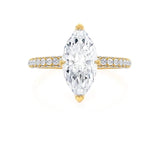 COCO - Marquise Lab Diamond 18K Yellow Gold Triple Pavé Hidden Halo