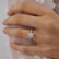 COCO - Emerald Champagne Sapphire & Diamond 18k Yellow Gold Petite Hidden Halo Triple Pavé Ring