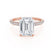 COCO - Emerald Natural Diamond 18k Rose Gold Hidden Halo Triple Pavé Ring Engagement Ring Lily Arkwright