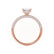 COCO - Oval Natural Diamond 18k Rose Gold Petite Hidden Halo Triple Pavé Shoulder Set Engagement Ring Lily Arkwright