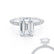 COCO - Emerald Natural Diamond Platinum Hidden Halo Triple Pavé Ring Engagement Ring Lily Arkwright