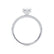 COCO - Oval Natural Diamond 18k White Gold Petite Hidden Halo Triple Pavé Shoulder Set Engagement Ring Lily Arkwright