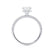 COCO- Round Natural Diamond 18k White Gold Petite Hidden Halo Triple Pavé Shoulder Set Ring Engagement Ring Lily Arkwright