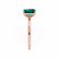 COMET - Toi Et Moi Green Emerald & Lab Diamond Pear Cut Ring 18k Rose Gold
