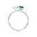 COMET - Toi Et Moi Green Emerald & Lab Diamond Pear Cut Ring 950 Platinum