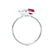 COMET - Toi Et Moi Ruby Emerald & Lab Diamond Pear Cut Ring 950 Platinum