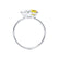 COMET - Toi Et Moi Yellow Sapphire Emerald & Lab Diamond Pear Cut Ring 18k White Gold