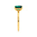 COMET - Toi Et Moi Green Emerald & Lab Diamond Pear Cut Ring 18k Yellow Gold