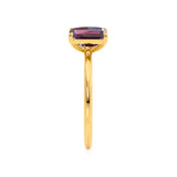 COMET - Toi Et Moi Chatham® Alexandrite Emerald & Lab Diamond Pear Cut Ring 18k Yellow Gold