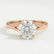 DAHLIA - Round Lab Diamond Solitaire 18k Rose Gold Split Shank Solitaire Ring