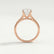 DAHLIA - Round Lab Diamond Solitaire 18k Rose Gold Split Shank Solitaire Ring