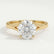 DAHLIA - Round Lab Diamond Solitaire 18k Yellow Gold Split Shank Solitaire Ring
