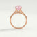 DAHLIA - Round Pink Lab Diamond 18k Rose Gold Split Shank Solitaire Ring