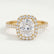 DARLEY - Elongated Cushion Lab Diamond 18k Yellow Gold Halo
