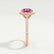 DARLEY - Pink Sapphire Elongated Cushion Micro Pavé 18k Rose Gold Halo