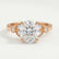 DELILAH - Round Lab Diamond 18k Rose Gold Shoulder Set Ring